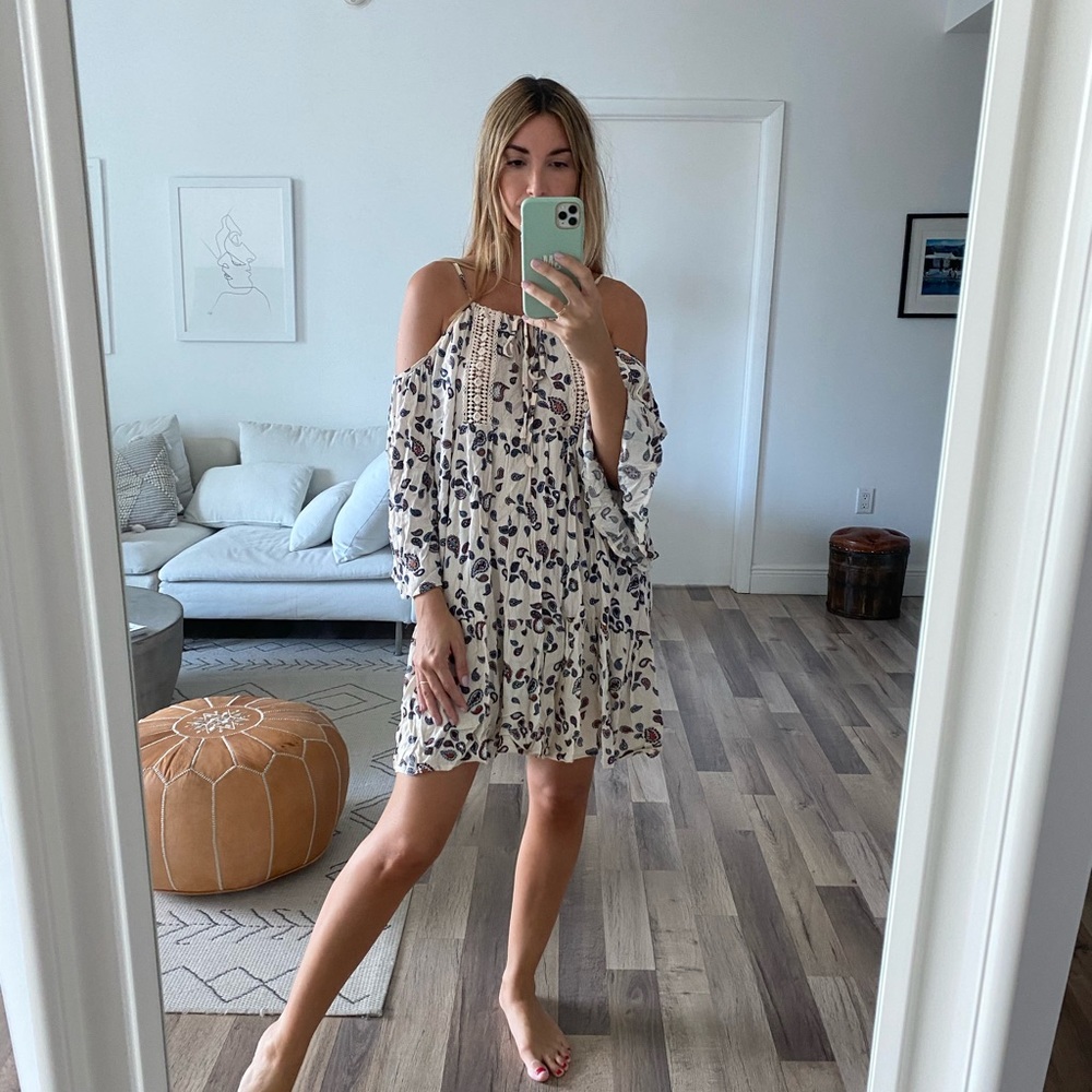 Flirty off shoulder Boho dress